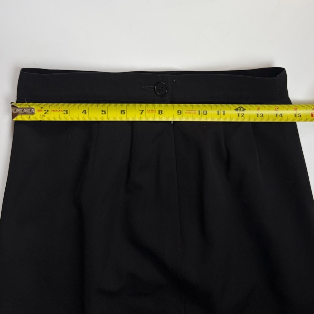 Vintage Yves Saint Laurent Wool Skirt Black Made France US 8 - Picture 8 of 12